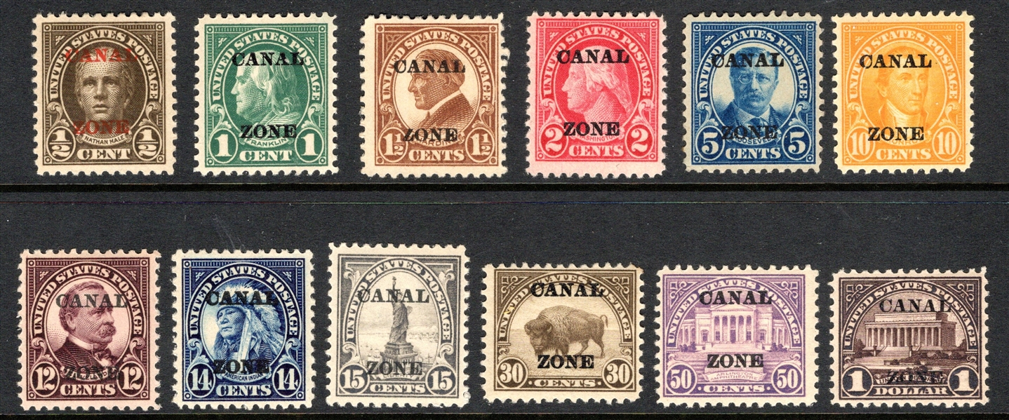 Canal Zone Scott 70-81 MNH/MH Complete Set (SCV $503.90)