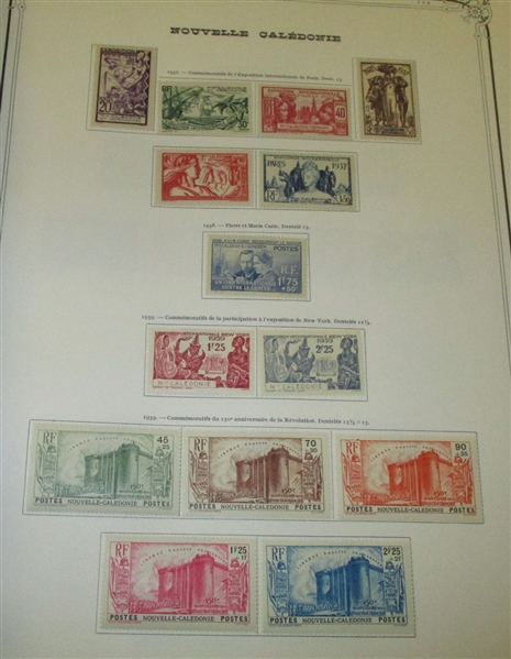 New Caledonia Mostly Mint Collection in a Specialty Album (Est $250-350) 