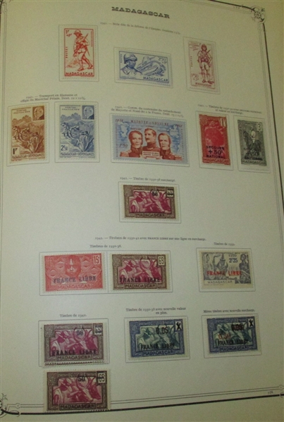 Madagascar, Comoro Islands and Reunion Collections in a Specialty Album (Est $350-450)