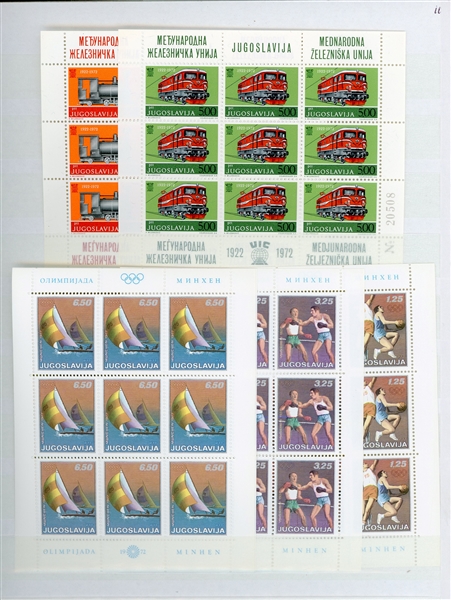 Yugoslavia Stockbook with MNH Stamps/Souv Sheets (SCV $830)