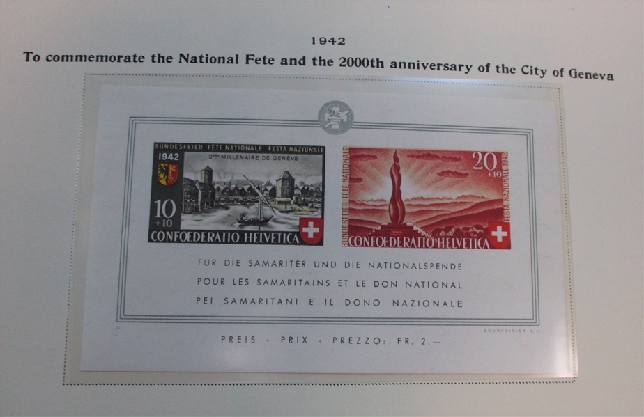 Switzerland Wonderful Mint Collection in Scott Specialty Album to 2003 (Est $600-800)