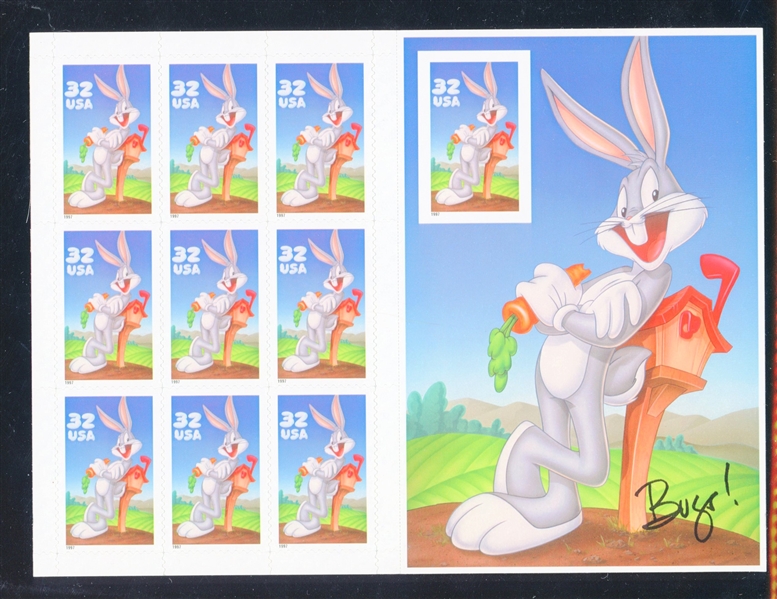 USA Scott 3138 Bugs Bunny Complete Pane with Die-Cut Missing (SCV $140)
