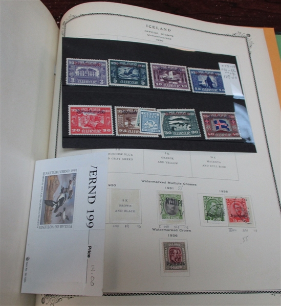 Iceland Collection in Scott Specialty Album to 2000 (Est $350-400)