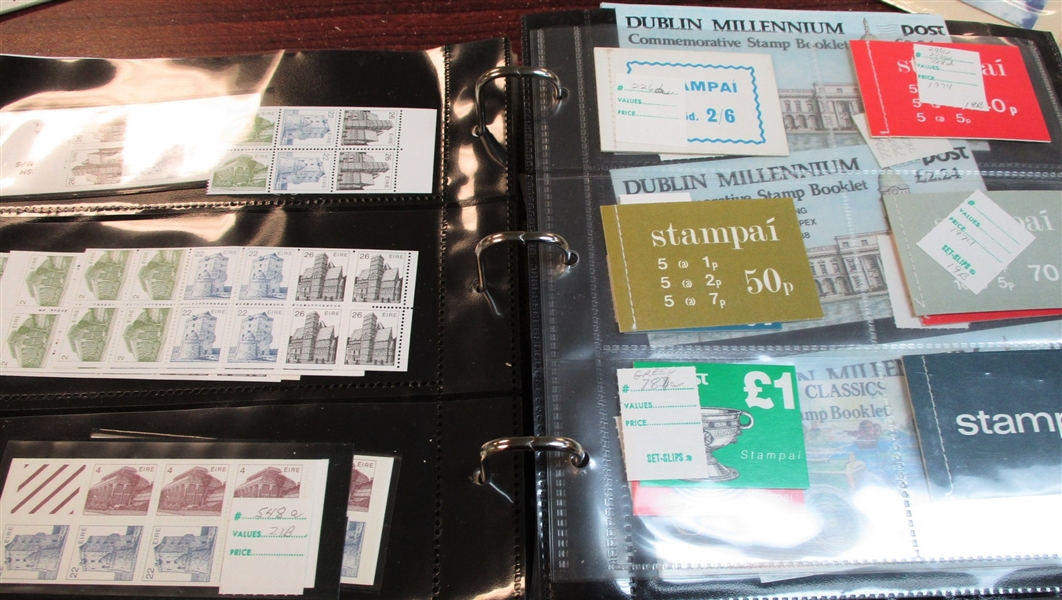 Ireland Boxlot - Covers, Booklets, Sheets (Est $250-300)