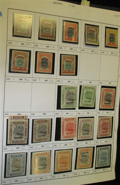 Brunei Mostly Mint Collection on Pages to the 2000 (Est $200-300)