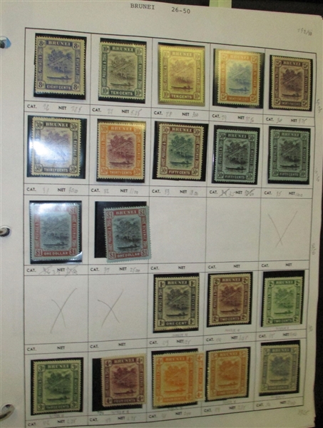 Brunei Mostly Mint Collection on Pages to the 2000 (Est $200-300)