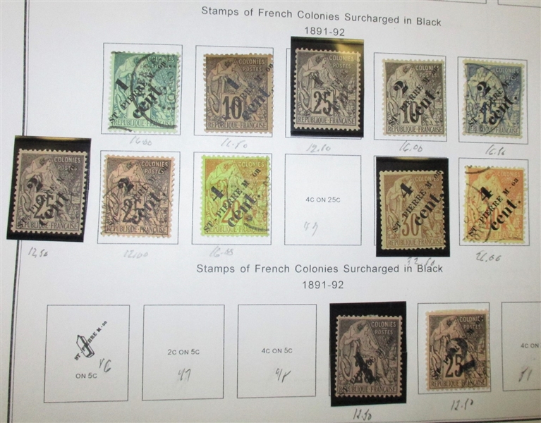 St Pierre & Miquelon Mint/Used Collection to 2007 (Est $200-300)