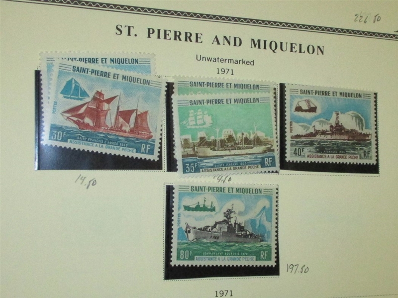 St Pierre & Miquelon Mint/Used Collection to 2007 (Est $200-300)