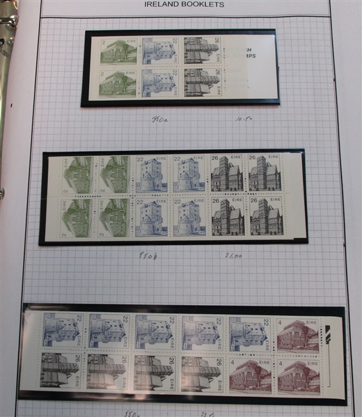 Ireland Mint Booklet Collection on Quadrille Pages (Est $400-500)
