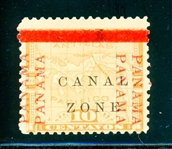 Canal Zone Scott 13c Mint Fine, "PANAMA" Double Overprint with 2020 Crowe Certificate (SCV $650)