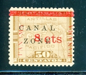 Canal Zone Scott 15 MH, F-VF with 2020 Crowe Certificate (SCV $2000)