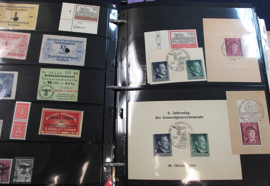 Germany Nazi Era Occupation of Europe Huge Accumulation of Stamps, Covers, More (Est $600-800)