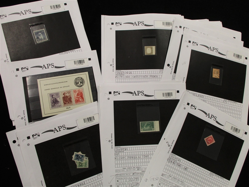 Group of Foreign Stamps and Booklets on APS Stampstore Pages (Est $600-800)