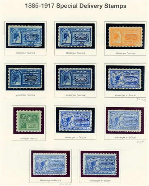 USA Scott E1-E23 Unused Complete Set of Special Delivery Stamps (SCV $3400+)