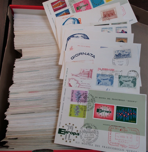 Italy First Day Covers, 1948-1980's All Different, About 500 (Est $150-200)