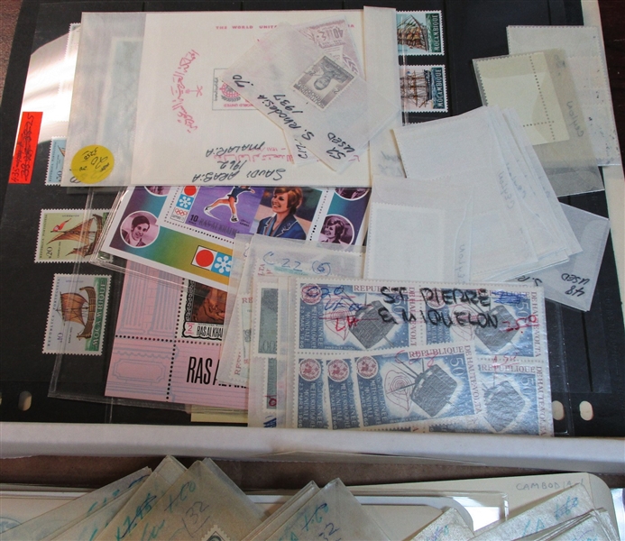 Foreign Mixed Lot in a Pizza Box  (Est $250-350)