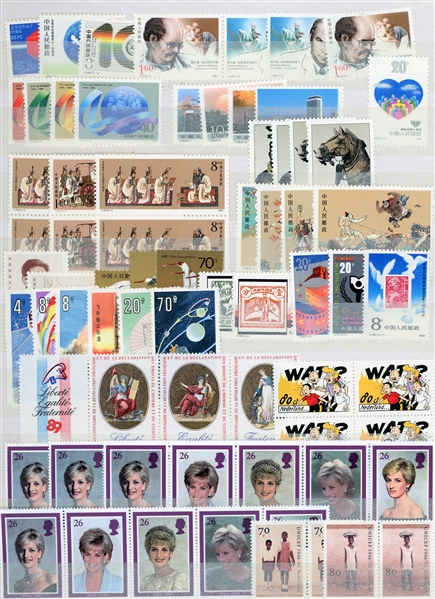 Foreign MNH Sets in a 16 Page Stockbook (Est $100-150)