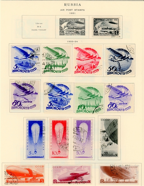 Russia Pre-1940 Mint/Used Collection on Scott International Pages (Est $275-350)