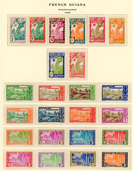 French Guiana Mint Collection to 1947 on Scott Specialty Pages (Est $90-120)