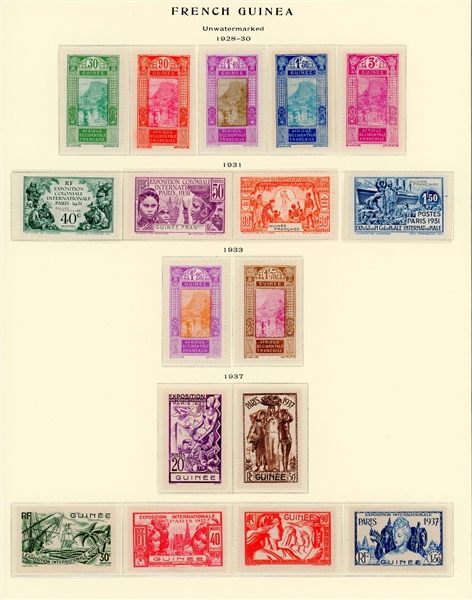 French Guinea Mint Collection to 1942 on Scott Specialty Pages (Est $120-160)