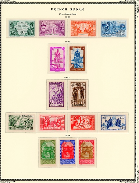 French Sudan Mint Collection to 1941 on Scott Specialty Pages (Est $90-120)