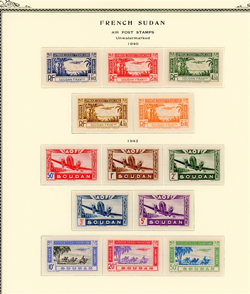 French Sudan Mint Collection to 1941 on Scott Specialty Pages (Est $90-120)