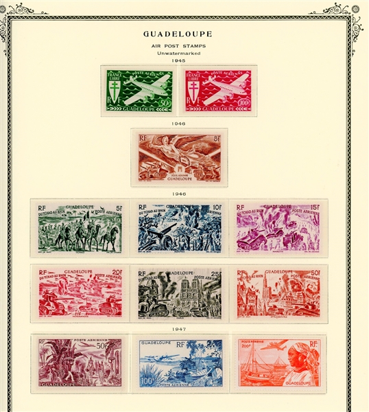 Guadeloupe Mint Collection to 1947 on Scott Specialty Pages (Est $150-200)