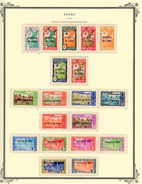 Inini Complete Mint Collection to 1941 on Scott Specialty Pages (Est $70-100)