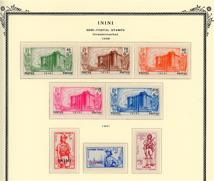 Inini Complete Mint Collection to 1941 on Scott Specialty Pages (Est $70-100)