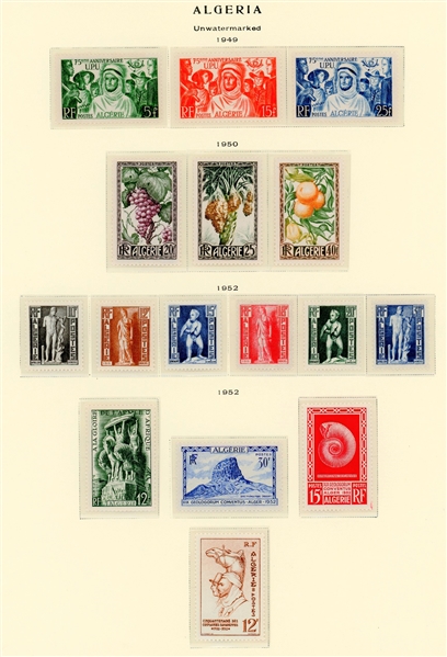Algeria Mint Collection to 1958 on Scott Specialty Pages (Est $200-250)