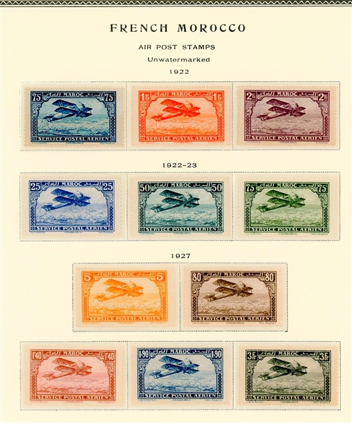 French Morocco Mint Collection to 1955 on Scott Specialty Pages (Est $150-200)