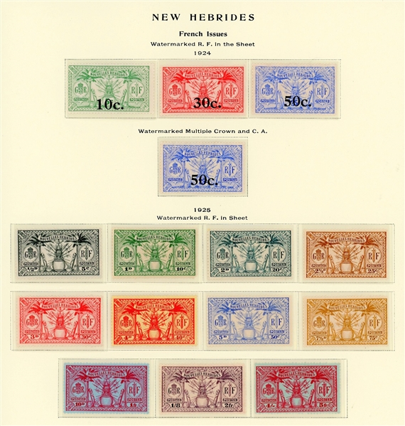 New Hebrides (French) Mint Collection to 1956 on Scott Specialty Pages (Est $275-350)