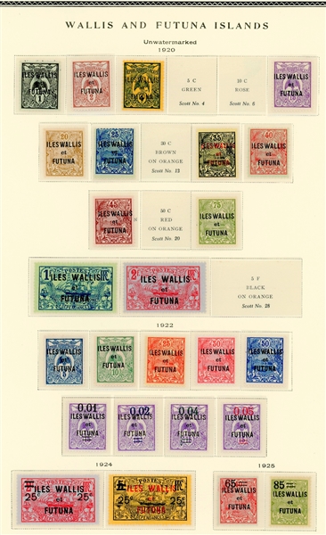 Wallis and Futuna Islands Mint Collection to 1958 on Scott Specialty Pages (Est $120-160)