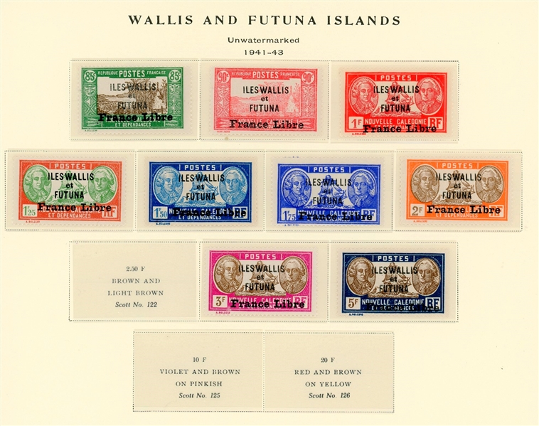 Wallis and Futuna Islands Mint Collection to 1958 on Scott Specialty Pages (Est $120-160)
