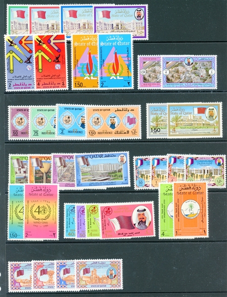 Qatar All Different MNH Complete Sets (SCV $128)