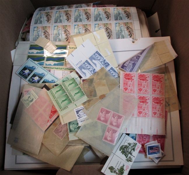 Banker Box Filled with Stuck Down, No Gum Postage OFFICE PICKUP ONLY!