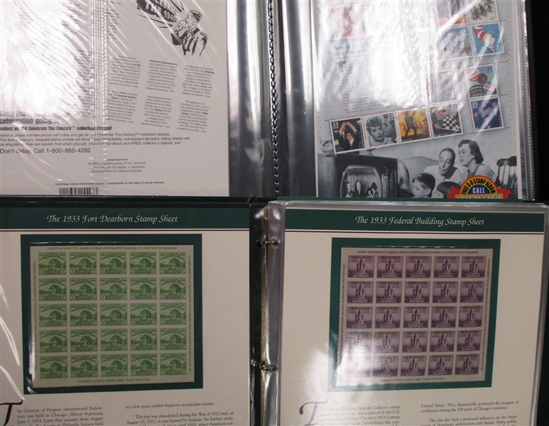 USA Mint Souvenir Sheets and Celebrate the Century Sheets (Est $90-120)