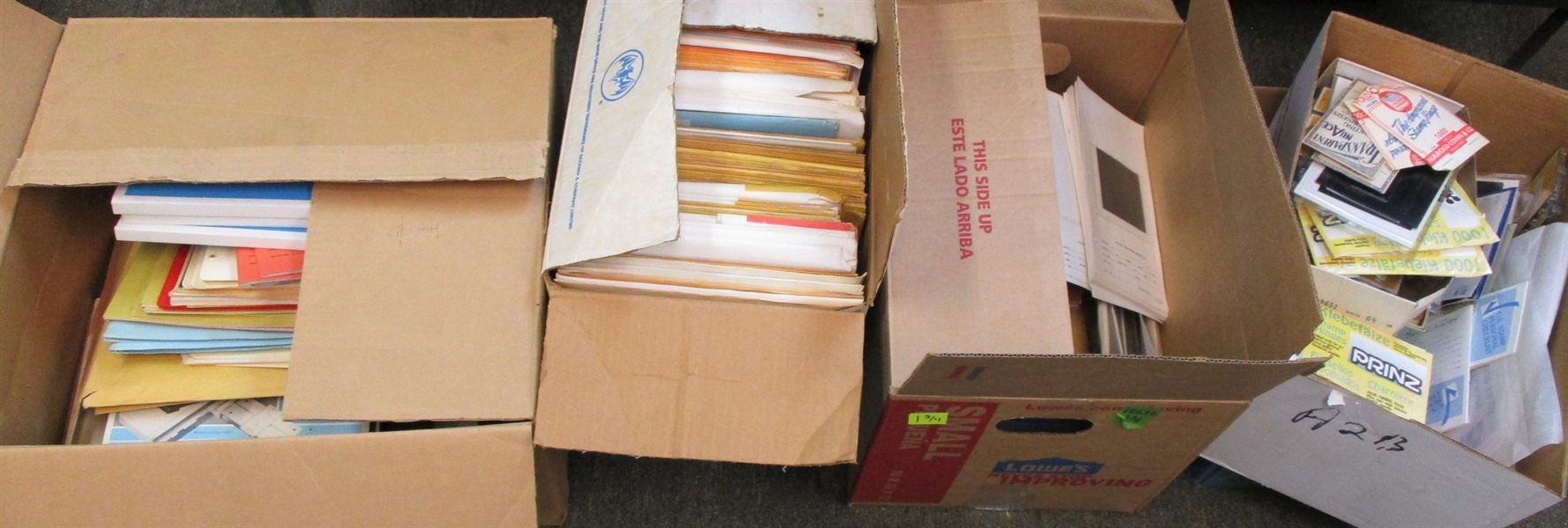 4 Boxes of Dealer and Collector Supplies OFFICE PICKUP ONLY! 