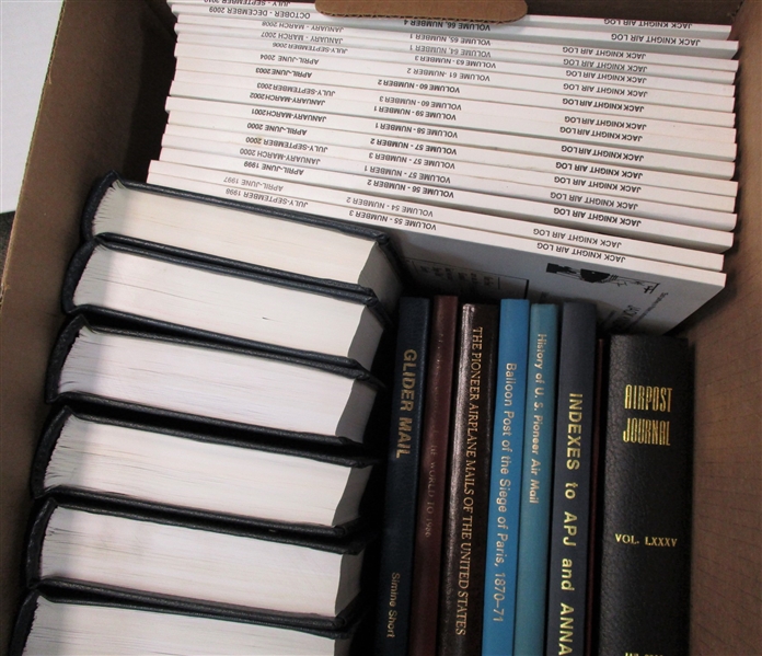 Massive US and Foreign Aerophilately Literature Lot in Two Banker Boxes (Est $200-300) 