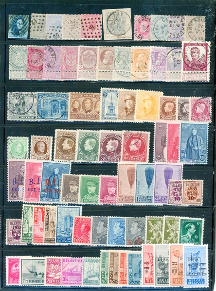 Belgium Accumulation, All Different Mint and Used (SCV $5635)