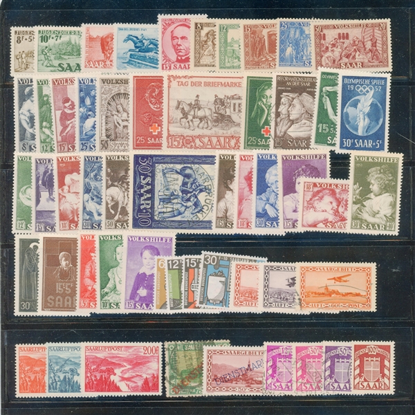 Saar Accumulation, All Different Mint and Used (SCV $1263)