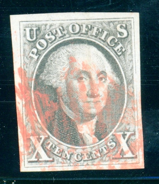 USA Scott 2 Used XF, Graded 90 with 2020 Cowe Certificate (SCV $1500)