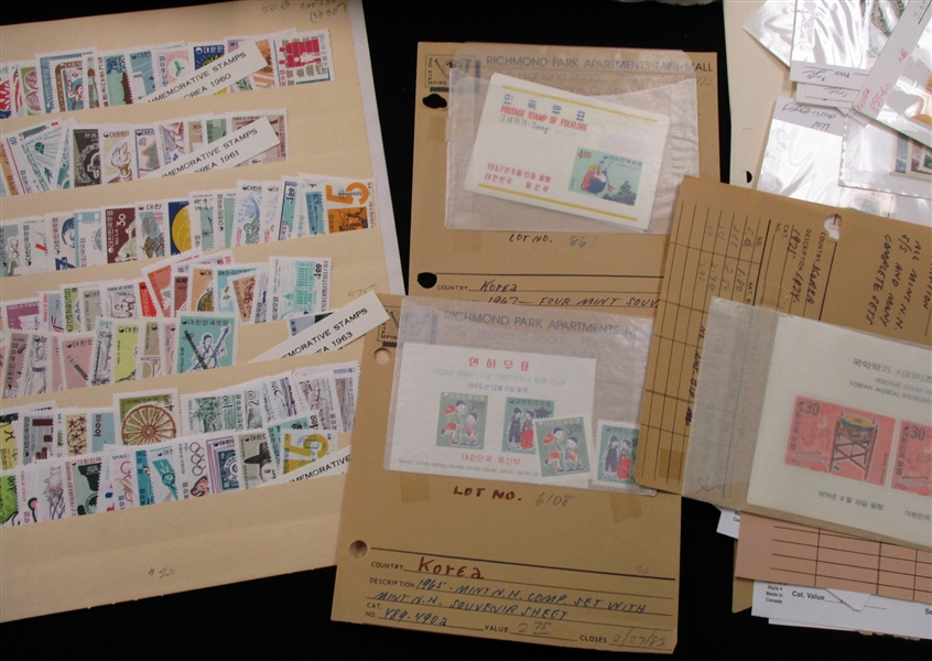 Korea Collection of Souvenir Sheets - Plus More! (Est $450-650)