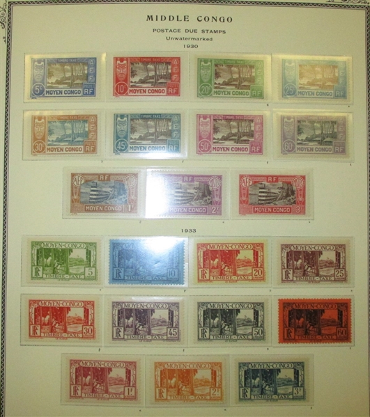 French Africa Wonderful Mint Collection in a Scott Specialty Album (Est $550-650)
