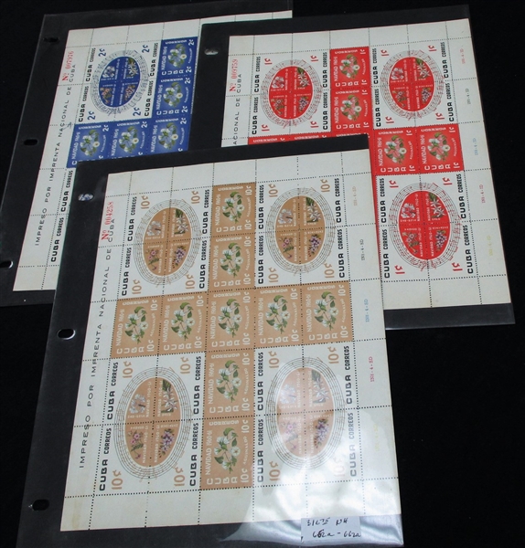 Cuba Souvenir Sheet and Large Item Accumulation (Owner's SCV $491)