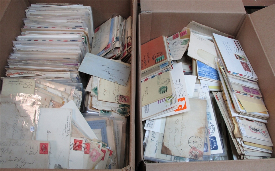 USA Cover Lot in 2 Large Boxes - Likely 3000-4000 Covers (Est $400-500)