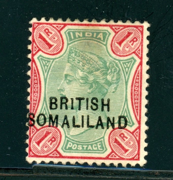 Somaliland Protectorate Scott 9b MHR, BR1TISH Overprint Variety (SCV $500)