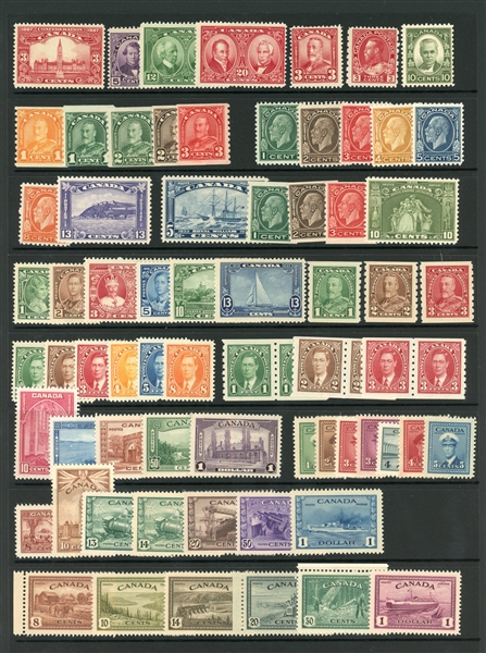 Canada - 1927-48 All Different MNH (SCV $1339)