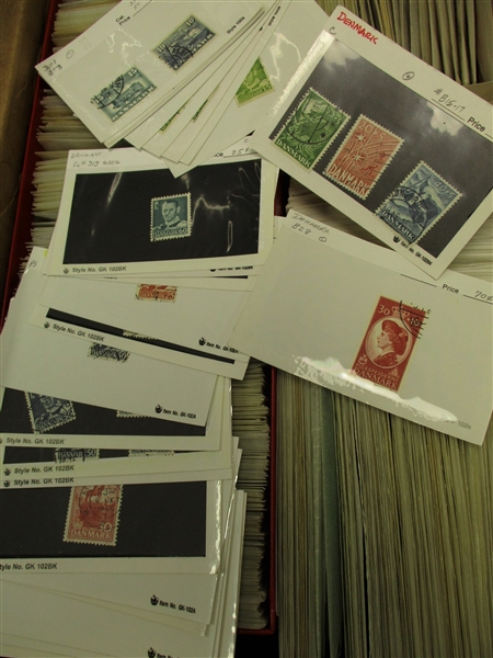 Denmark Massive Hoard of Used Identified Stamps (Est $400-600)