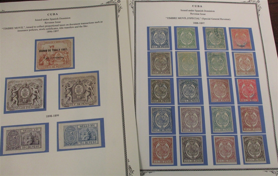 Cuba Spanish Administration Mounted Revenue Collection (Est $200-300)